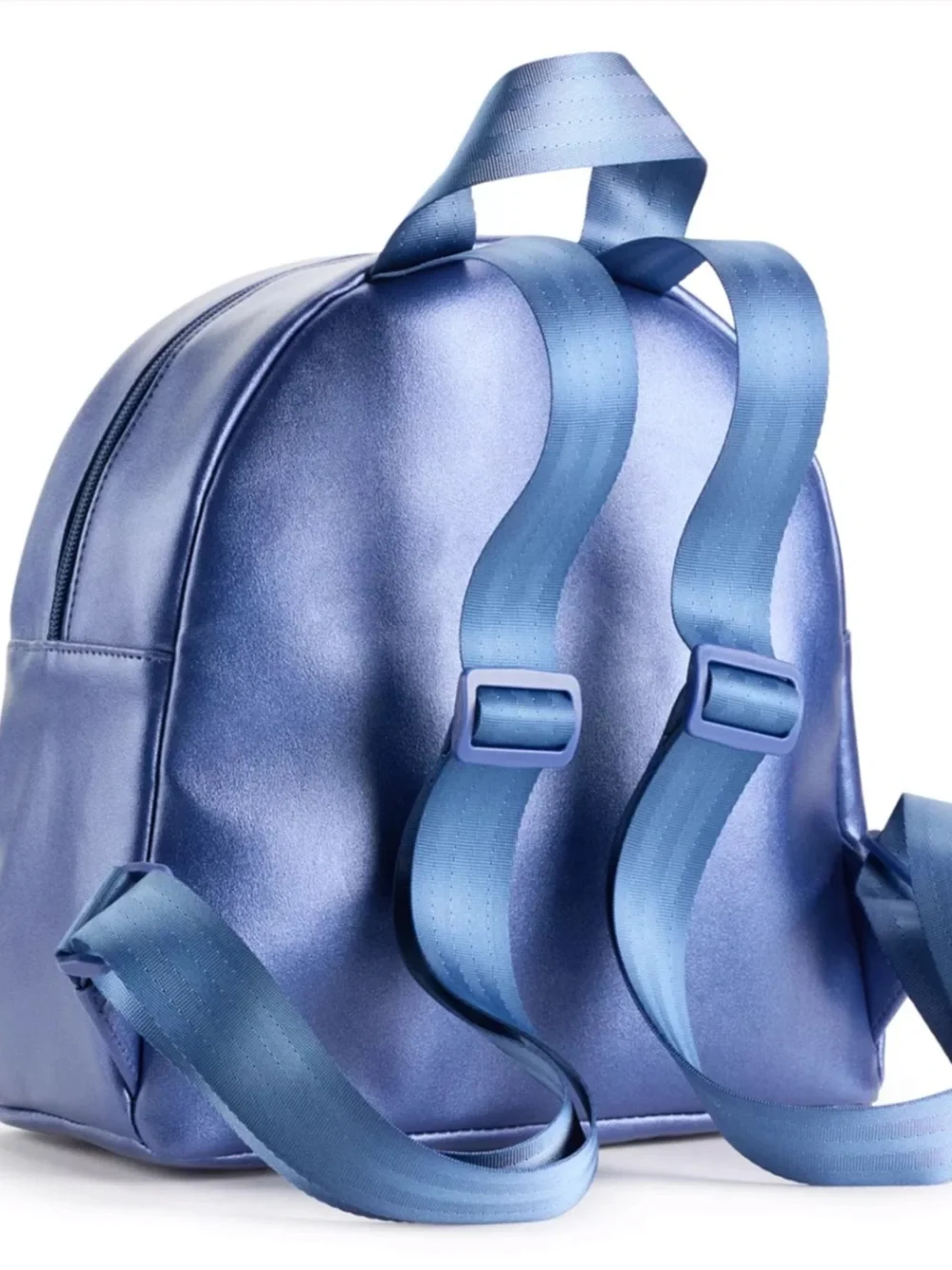 Disney Bioworld Shimmer Blue Princess Royal Castle Floral Mini Backpack